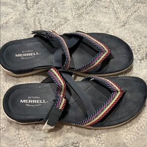 Merrell Black Sandals with Colorful Straps